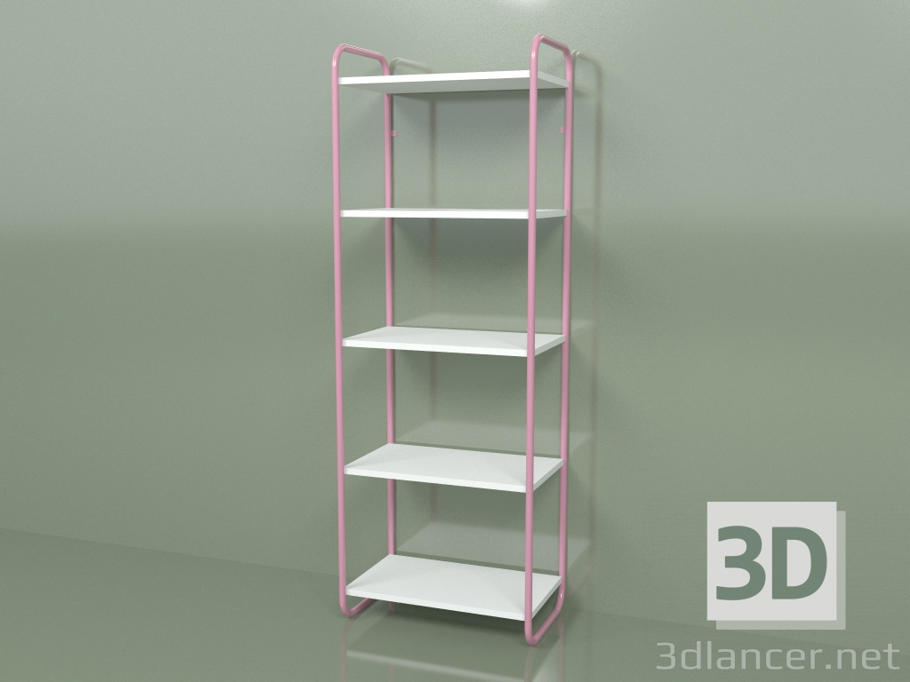 3D Modell Schmales Regal (rosa) - Vorschau
