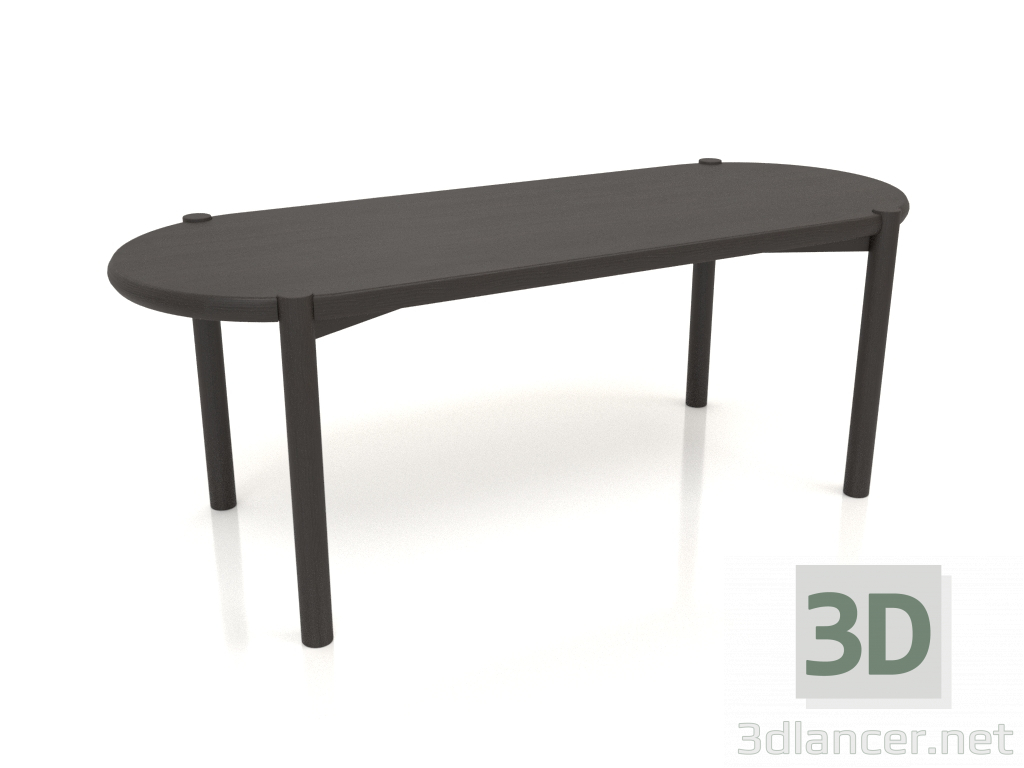 modello 3D Tavolino JT 053 (estremità arrotondata) (1215x466x454, legno marrone scuro) - anteprima
