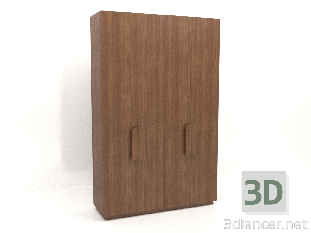 3d model Wardrobe MW 04 wood (option 2, 1830x650x2850, wood brown light) - preview