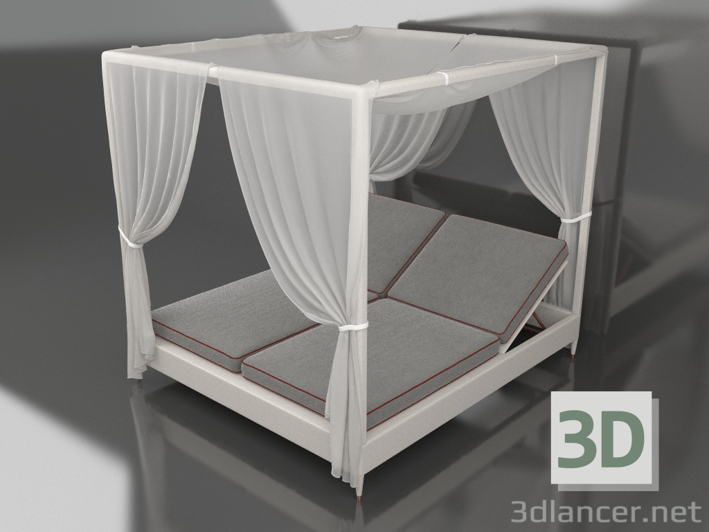 3d model 2-seater couch (OD1005) - preview