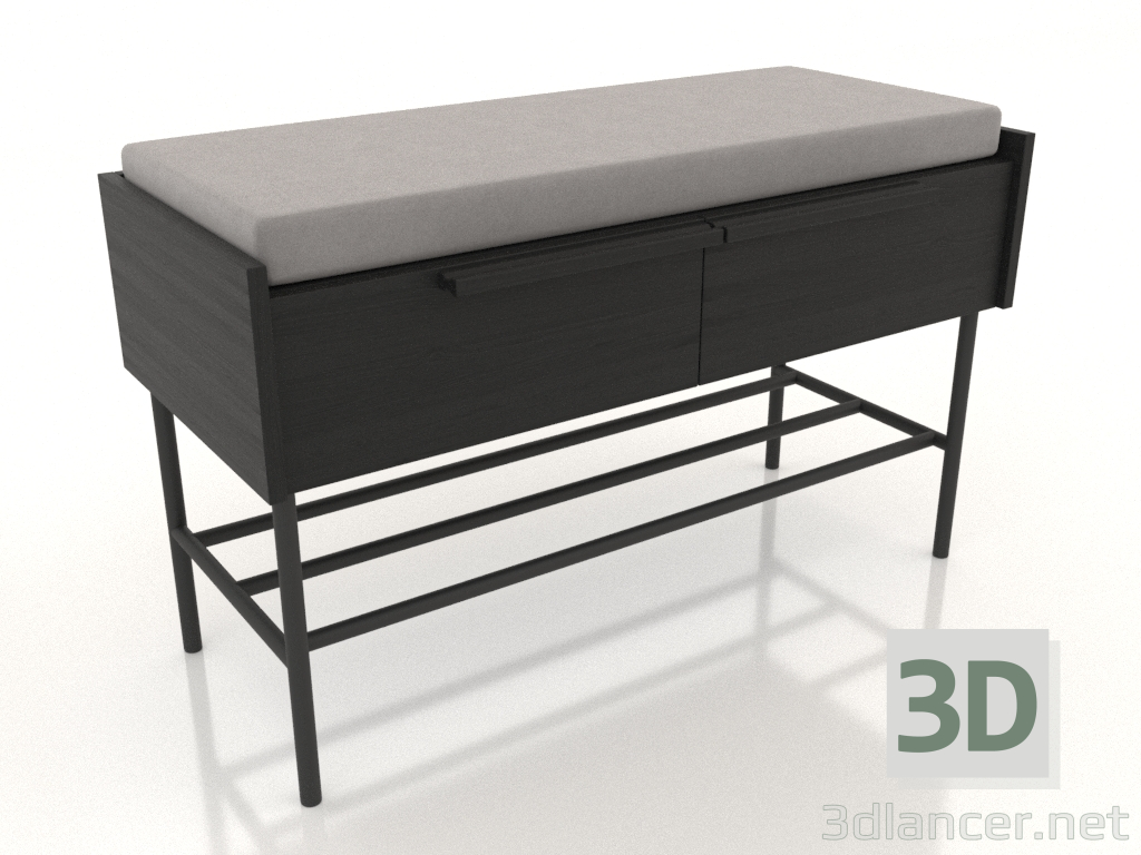 3d model Bench 2 (black RAL 9005) - preview