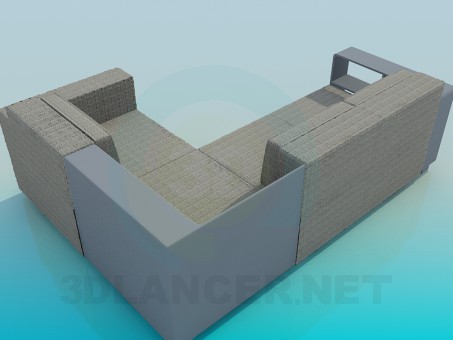 modelo 3D Sofá de la esquina - escuchar modelo 3D Sofá de la esquina - escuchar