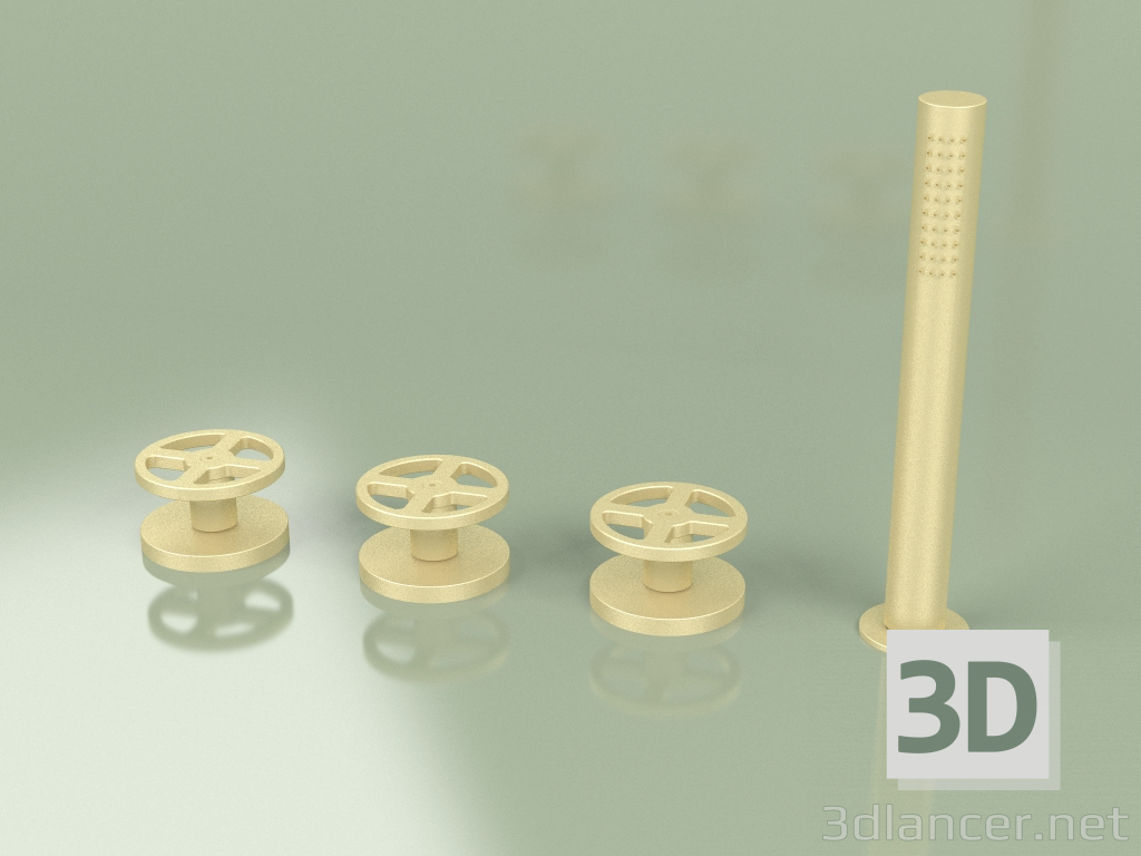 3 डी मॉडल हैंड शॉवर सेट के साथ हाइड्रो-प्रोग्रेसिव मिक्सर (20 99, OC) - पूर्वावलोकन