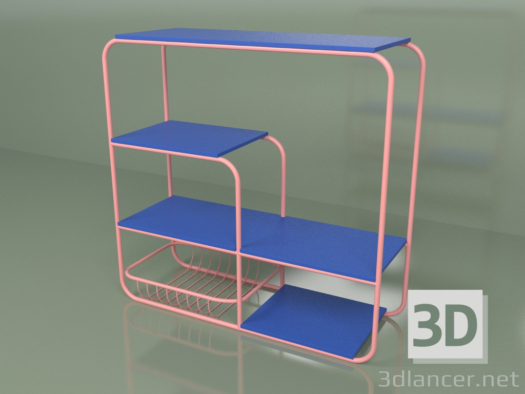 modello 3D Scaffalature di Varya Schuka (blu) - anteprima