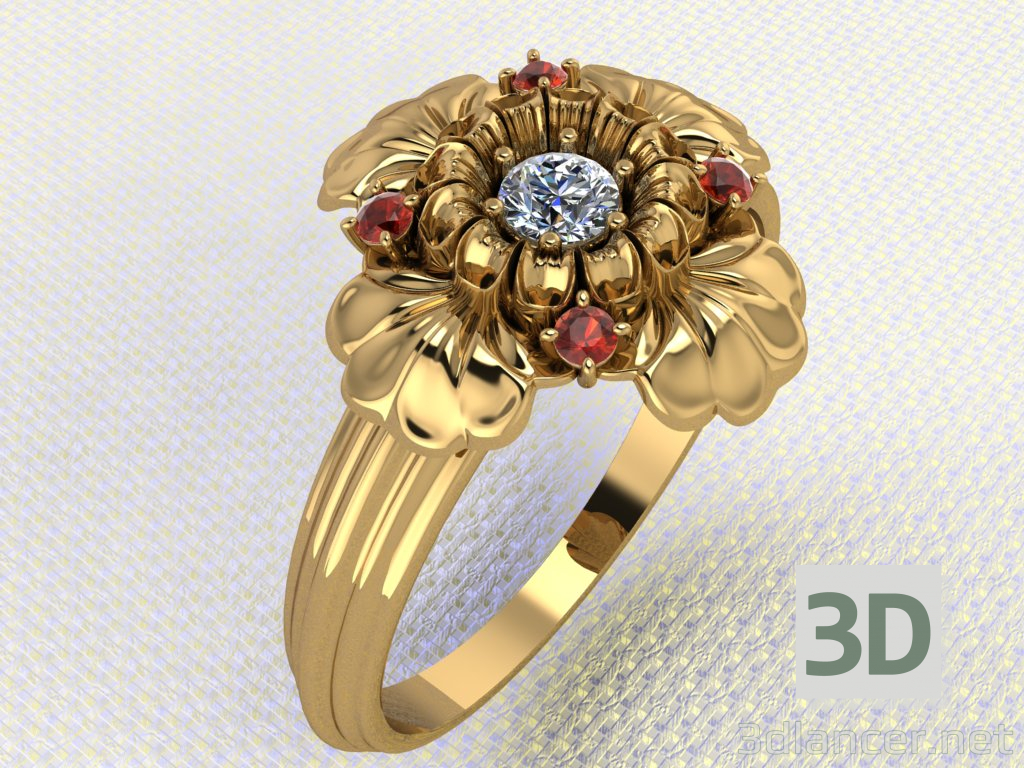 3d engagement ring model buy - render