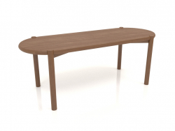 Coffee table JT 053 (rounded end) (1215x466x454, wood brown light)