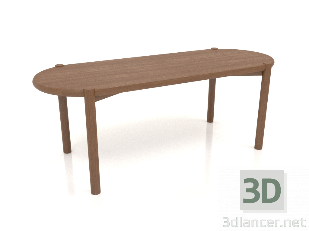 modello 3D Tavolino JT 053 (estremità arrotondata) (1215x466x454, legno marrone chiaro) - anteprima