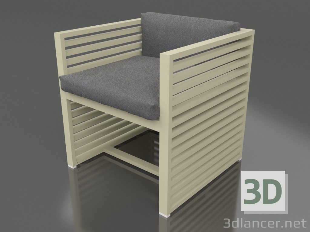 3D Modell Sessel (Gold) - Vorschau