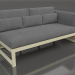 3D Modell Modulares Sofa, Abschnitt 1 rechts, hohe Rückenlehne (Gold) - Vorschau