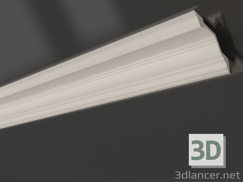 3d model Plaster ceiling cornice smooth KG 055 (110x235) - preview