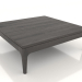 modello 3D Tavolino basso FARGO 800x800x250 mm (rovere wengé) - anteprima