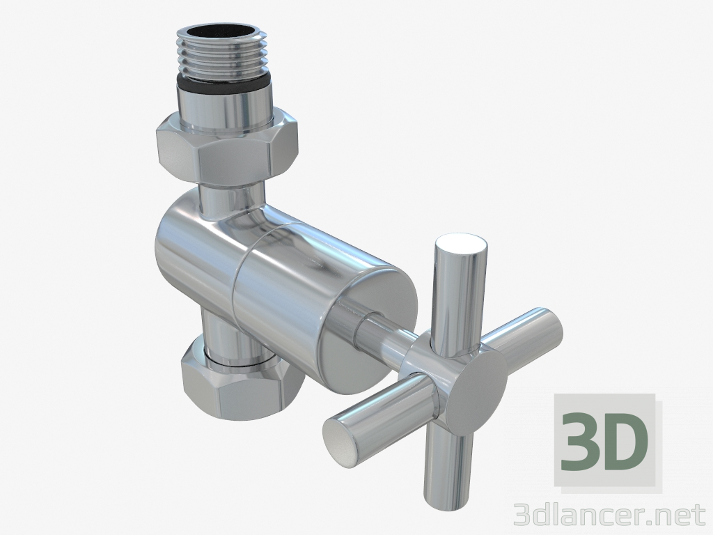 3d model Straight gate (cross) G 1/2 "HP x G 3/4" NG - preview