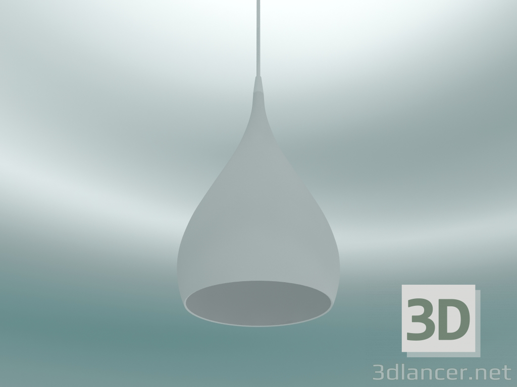 modello 3D Lampada a sospensione rotante (BH1, Ø25cm, H 45cm, bianco opaco) - anteprima