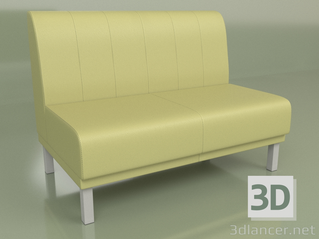 3d model Hall section, 2-seater - preview