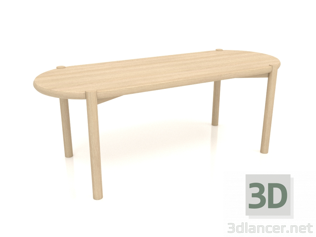 modèle 3D Table basse JT 053 (extrémité arrondie) (1215x466x454, bois blanc) - preview
