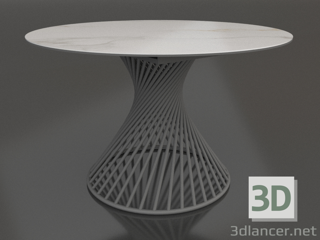 modèle 3D Table pliante Tornado 120-180 (céramique blanche-noire) - preview