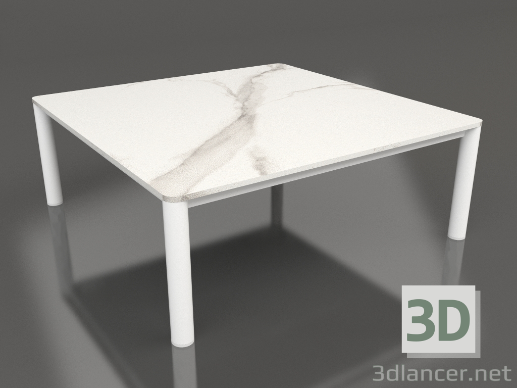 modello 3D Tavolino 94×94 (Bianco, DEKTON Aura) - anteprima