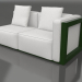 modello 3D Modulo divano, sezione 1 destra (Verde bottiglia) - anteprima