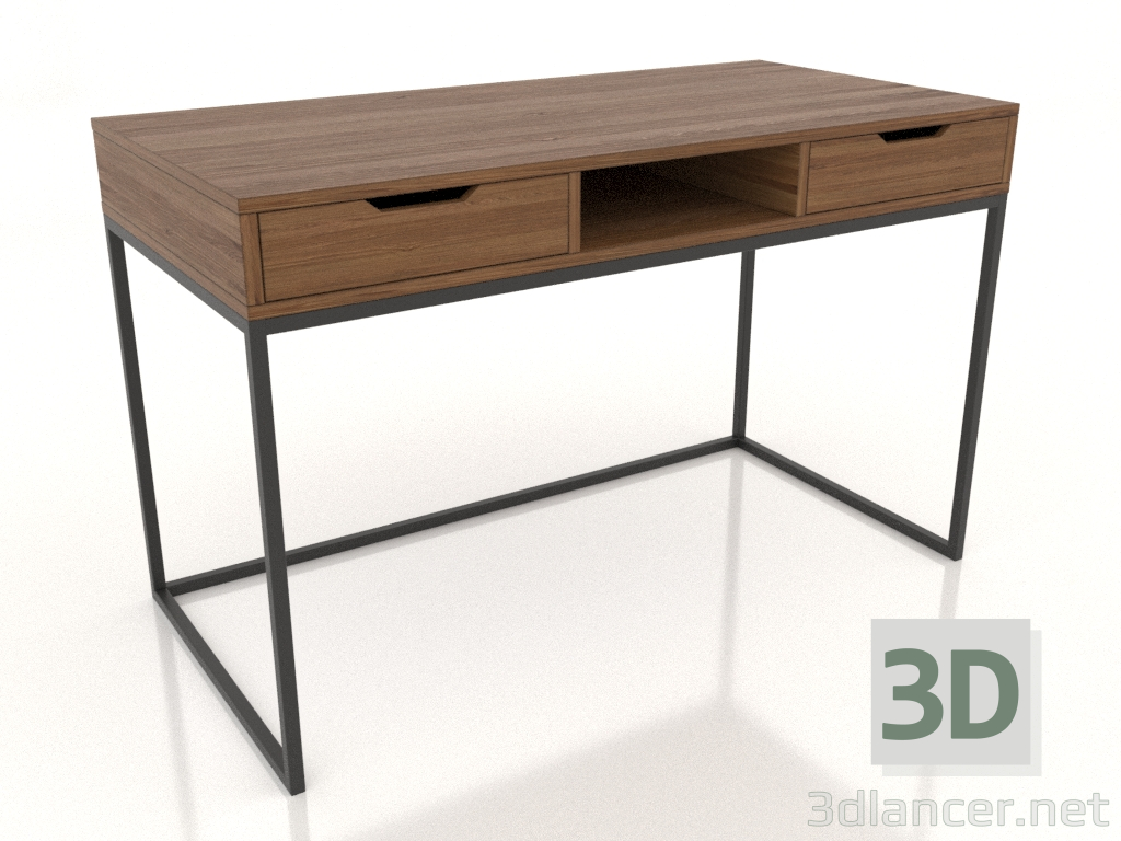 3D Modell Schreibtisch 1200x600 mm (Nussbaum hell) - Vorschau