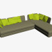 modello 3D Baia divano Sx 205 - anteprima