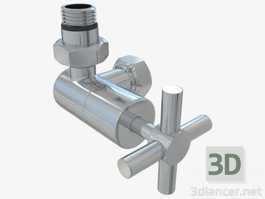 modello 3D Cancello 3D sinistro (incrociato) G 1/2 "HP x G 3/4" NG - anteprima