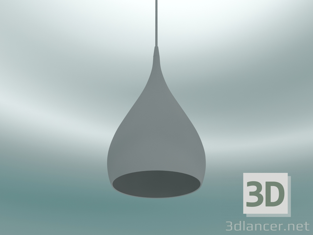 modello 3D Lampada a sospensione rotante (BH1, Ø25cm, H 45cm, Grigio opaco scuro) - anteprima