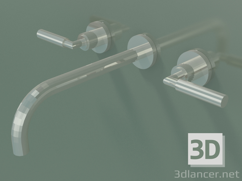 modello 3D Miscelatore lavabo a parete senza scarico (36717882-080010) - anteprima