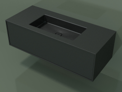 Washbasin with drawer (06UC72401, Deep Nocturne C38, L 120, P 50, H 36 cm)