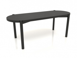 कॉफी टेबल जेटी 053 (सीधा अंत) (1200x466x454, लकड़ी काला)