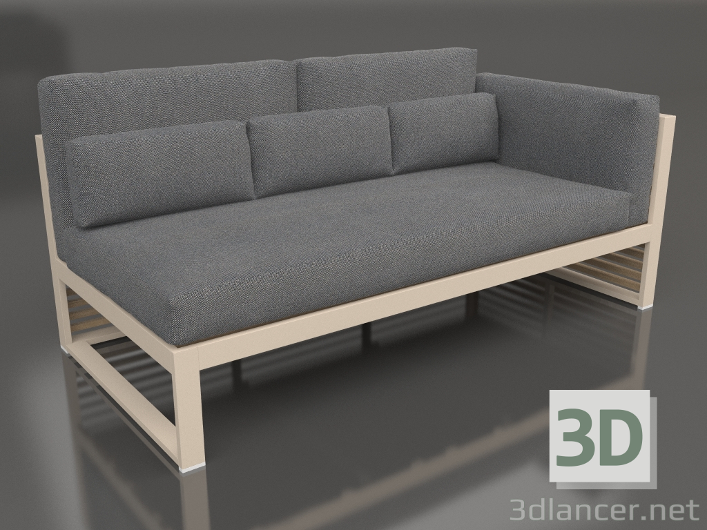 3D Modell Modulares Sofa, Abschnitt 1 rechts, hohe Rückenlehne (Sand) - Vorschau