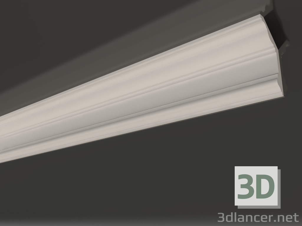 3d model Plaster ceiling cornice smooth KG 056 1 (230х114) - preview