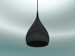 Lampada a sospensione rotante (BH1, Ø25cm, H 45cm, Nero opaco)