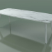 modello 3D Tavolo da pranzo (233, marmo, bianco) - anteprima