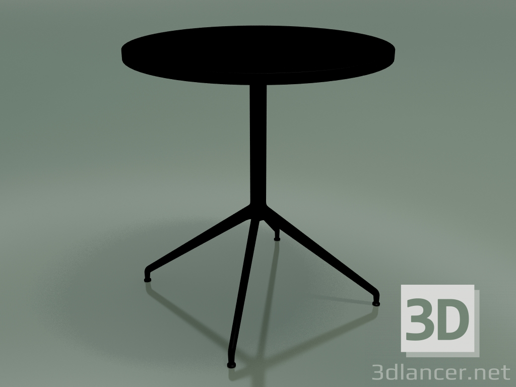 3D Modell Runder Tisch 5710, 5727 (H 74 - Ø69 cm, ausgebreitet, schwarz, V39) - Vorschau