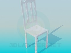 नक्काशीदार पैरों के साथ लकड़ी की कुर्सी
