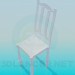 3d model Wooden chair with carved legs - preview
