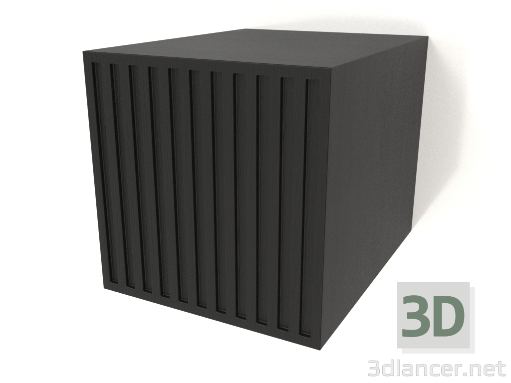 3d model Hanging shelf ST 06 (corrugated door, 250x315x250, wood black) - preview
