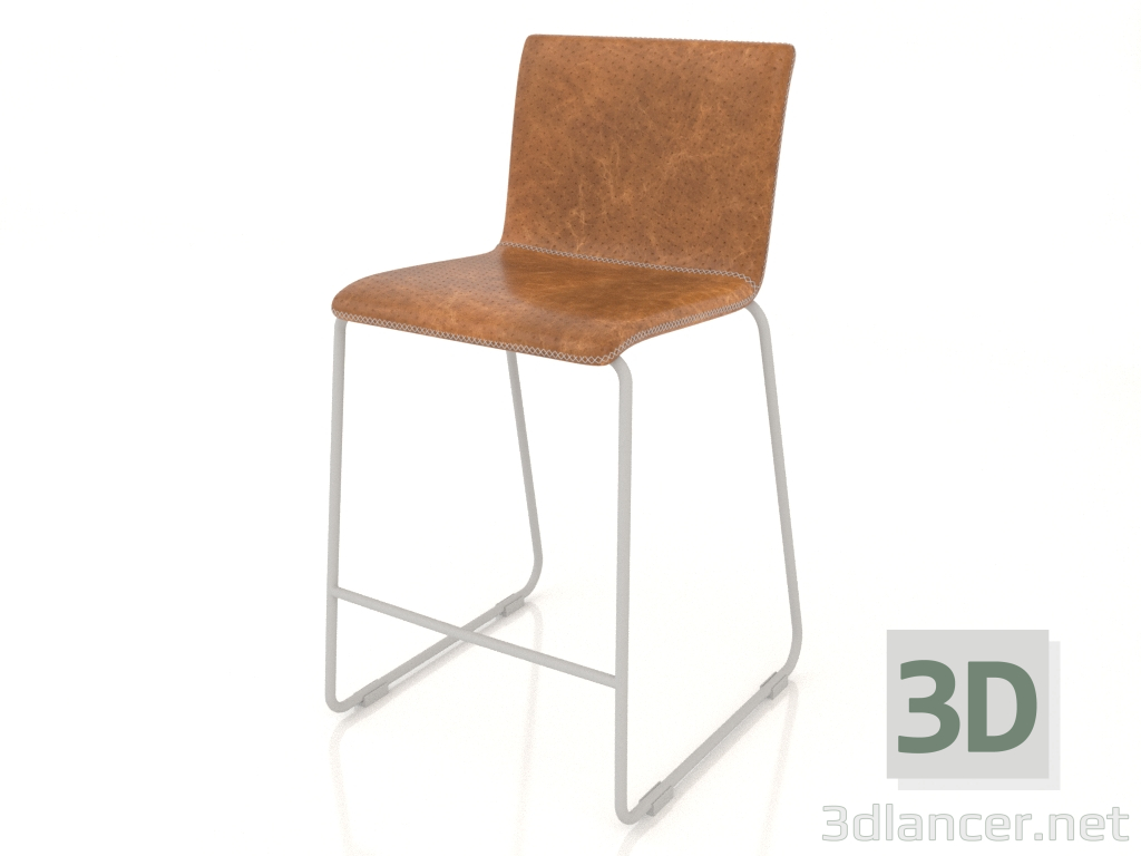 Modelo 3d Cadeira meia-barra Harris (aço castanho) - preview