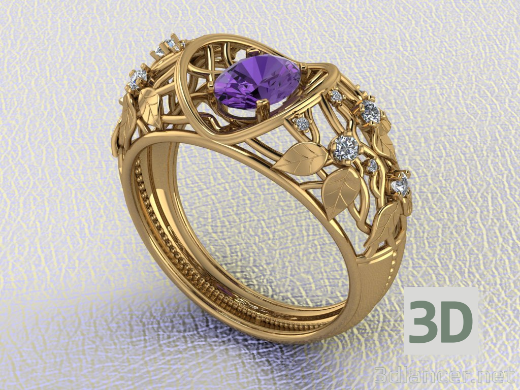 3 डी महिलाओं की अंगूठी मॉडल खरीद - रेंडर