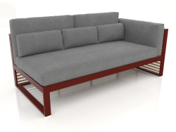Modular sofa, section 1 right, high back (Wine red)