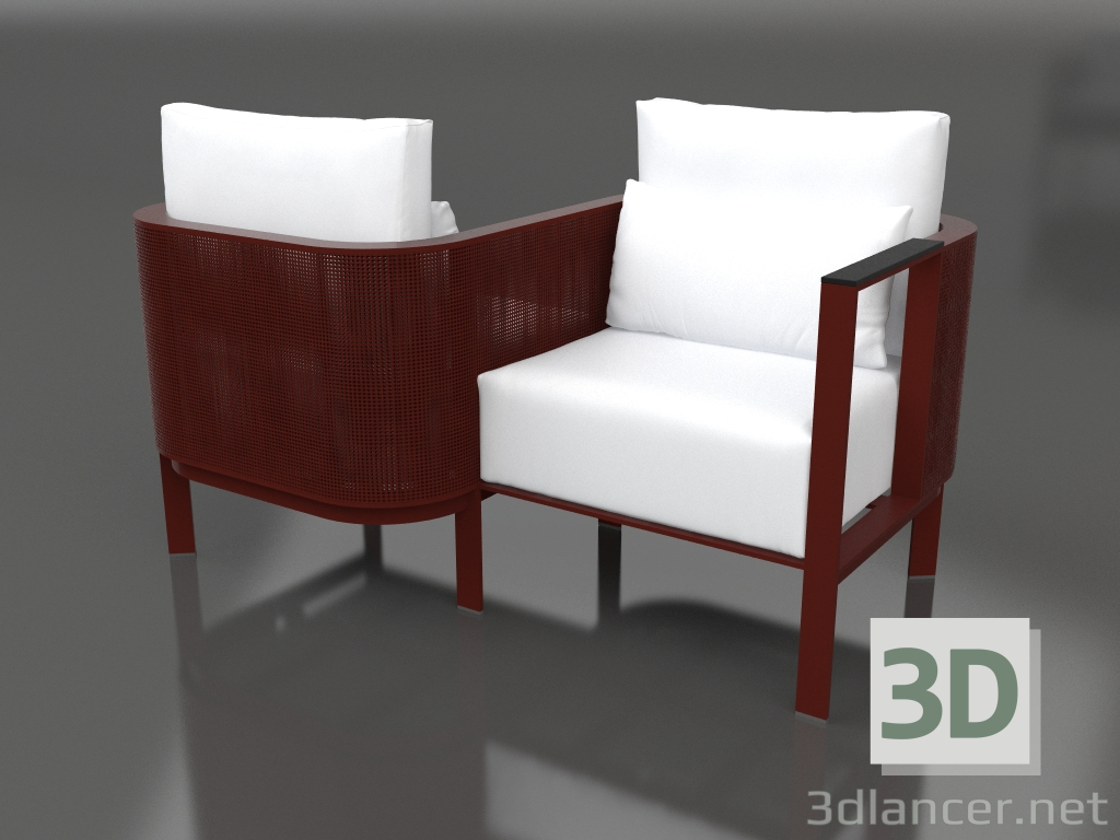 3D Modell Tu&Yo Sofa (Weinrot) - Vorschau