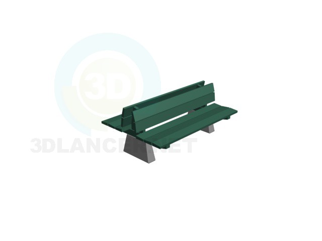 3d model bench - preview