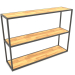 3D Modell Rack-Konsole rechteckig (HOLZ, 120x30x86, 3 Regale) - Vorschau