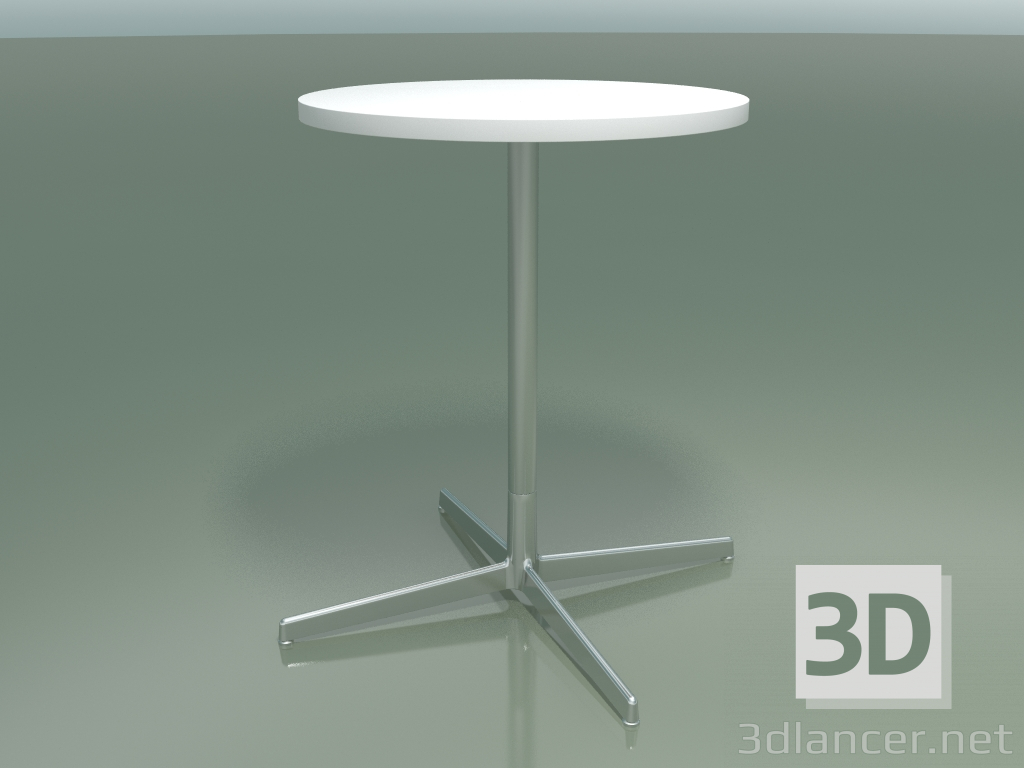 modello 3D Tavolo rotondo 5512, 5532 (H 74 - Ø 59 cm, Bianco, LU1) - anteprima