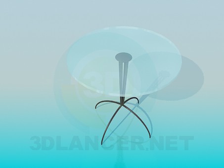 3d модель Столик круглий з хрестоподібної ніжкою – превью 3d модель Столик круглий з хрестоподібної ніжкою – превью
