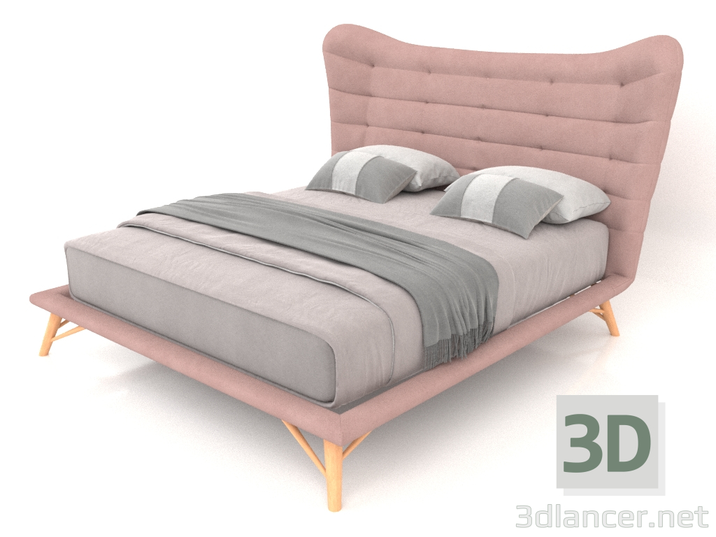 3d model Bed Venezia 160x200 (coral) - preview