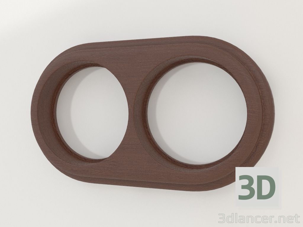 modèle 3D Cadre pour 2 poteaux Legend (noyer italien) - preview