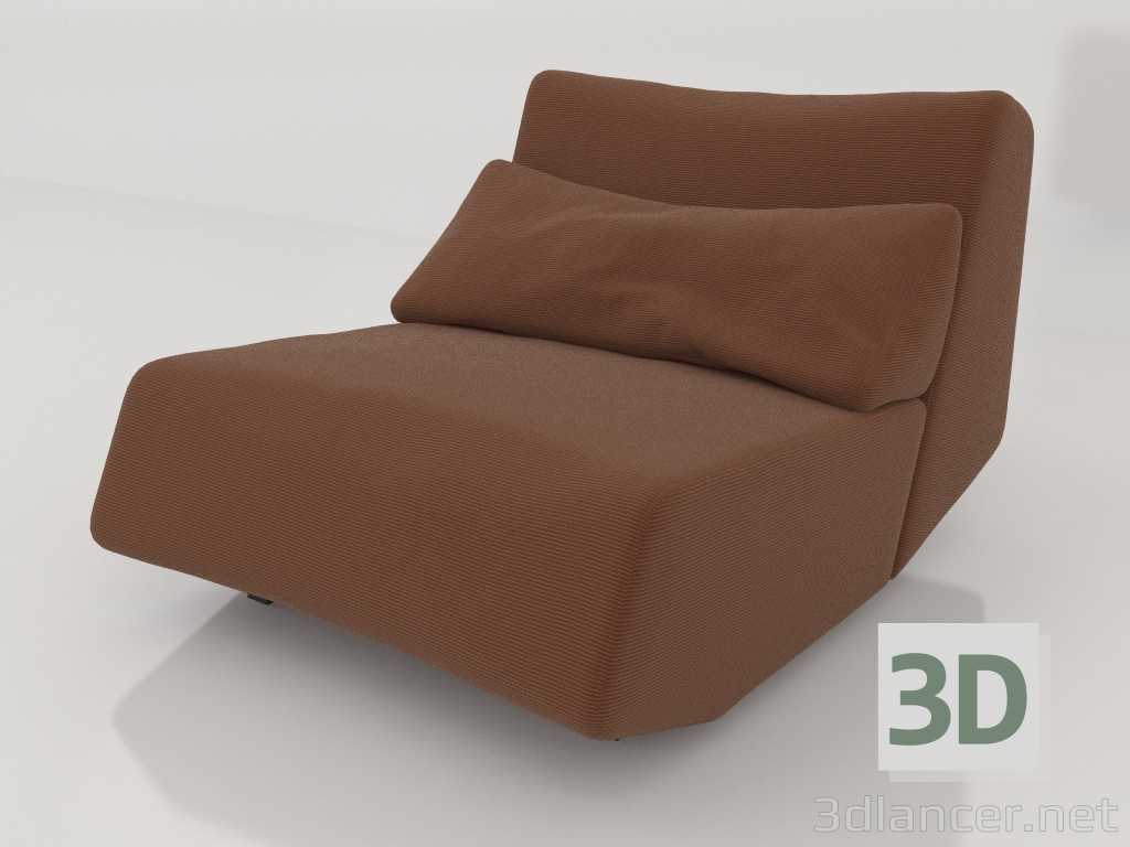 3d model Módulo sofá M respaldo bajo - vista previa