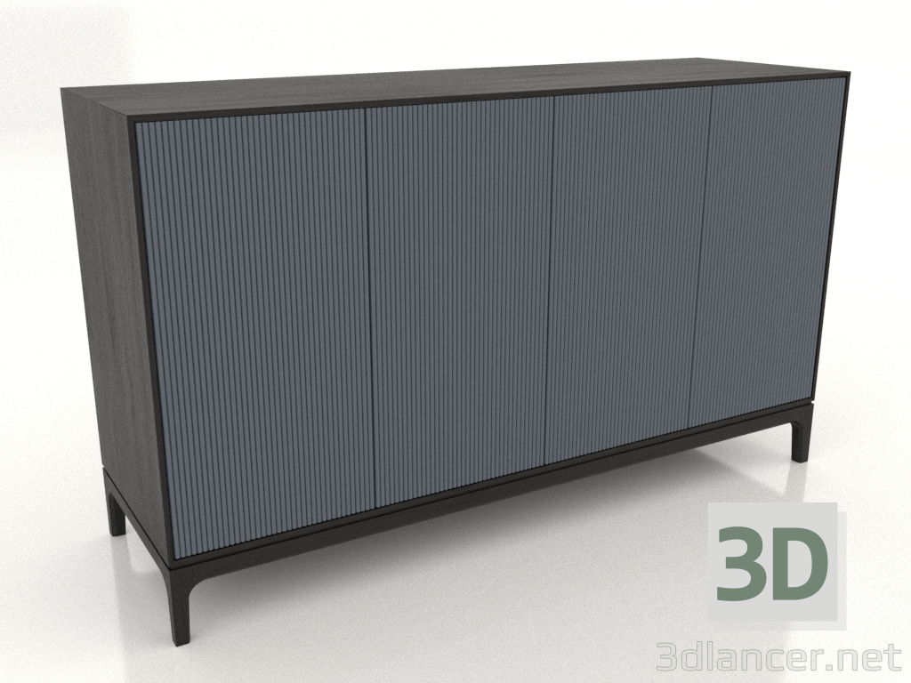 modèle 3D Meuble TV FARGO avec façades fraisées 1600x500x950 mm (ardoise, chêne noir, option 3) - preview modèle 3D Meuble TV FARGO avec façades fraisées 1600x500x950 mm (ardoise, chêne noir, option 3) - preview