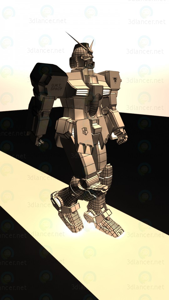 El carácter de Gundam 3D modelo Compro - render El carácter de Gundam 3D modelo Compro - render